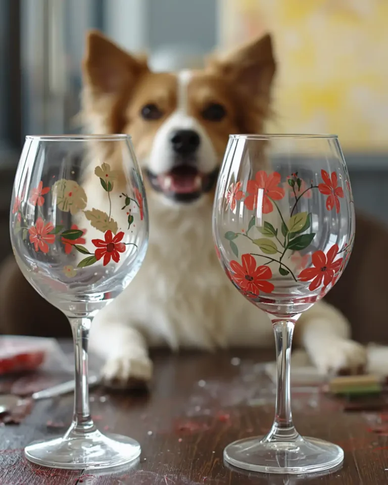 🎨🐾 Experiência Pet Friendly: Pintura em Taças de Vinho